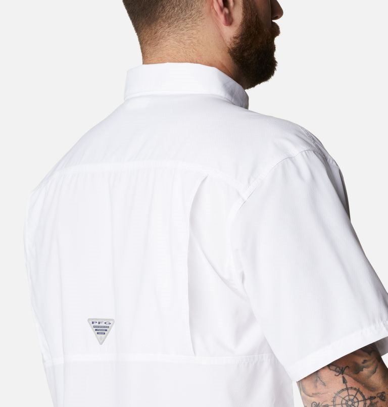 Men's Columbia PFG Slack Tide Camp Shirts White | Plus Size CA-E01A5